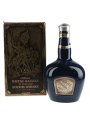 Royal Salute 21 Year Old Bottled 1970s- Blue Spode Ceramic Decanter 75cl / 40%