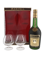 Martell Medaillon VSOP Glasses Gift Pack Bottled 1970s 68cl / 40%