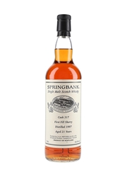 Springbank 1997 21 Year Old First Fill Sherry Cask 317 Private Cask Bottling 70cl / 55%