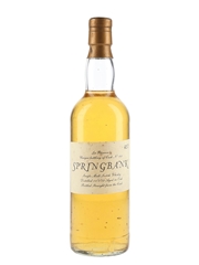 Springbank 1972 Cask #141 Bottled 1990s - La Reserve - Missing Label 70cl