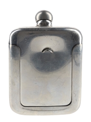 Pewter Hipflask Cigarette Case Produced 1970s 11.5cm x 8cm