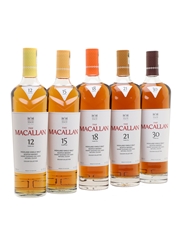 Macallan Colour Collection 12, 15, 18, 21 & 30 Year Old  5 x 70cl