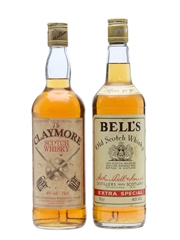 Bell's Extra Special & Claymore Bottled 1980s 2 x 75cl