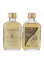 Clynelish 12 Year Old & Glenury Royal 12 Year Old Bottled 1980s & 1990s 2 x 5cl / 40%