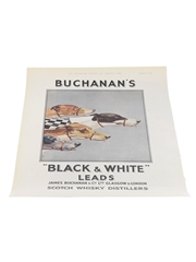 Buchanan's 'Black & White'  Whisky Advertising Print 1928 - Leads 32cm x 24cm
