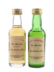 Pittyvaich 14 Year Old & Speyburn 12 Year Old Bottled 1990s - James MacArthur's 2 x 5cl / 54.4%