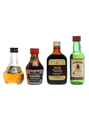 Irish Whiskey & Liqueurs Jameson, Irish Velvet, Irish Mist 4 x 4cl - 5cl