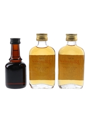 Bowmore 12 Year Old & Glenfarclas 8 Year Old 70 Proof & 100 Proof Bottled 1970s-1980s 3 x 5cl