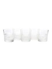 A Set of Five Whisky Tumblers  5 x 9cm Tall