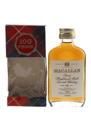 Macallan 12 Year Old 100 Proof Bottled 1970s - Gordon & MacPhail 4.7cl / 57%