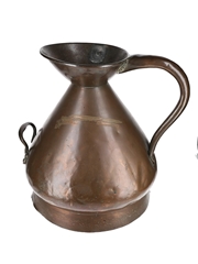 Victorian Four Gallon Copper Measuring Jug Brewing Or Distillery Usage - Believed 1850s 42cm Tall x 35cm Diameter