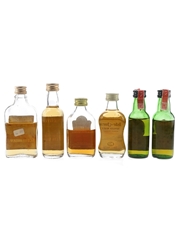 Assorted Single Malt Scotch Whisky Bottled 1980s 6 x 5cl