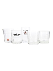 Jameson Irish Whiskey Glasses  8.5cm - 11cm Tall