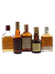 Assorted Blended Scotch Whisky Bottled 1930s-1950s 5 x 4.7cl-5cl