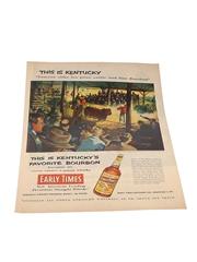 Early Times Kentucky Bourbon Advertising Print 1950s - This Is Kentucky 35.5cm x 26.5cm