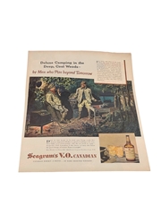 Seagram's VO Canadian Whisky Advertising Print 1940s - By Men Who Plan Beyond Tomorrow 35cm x 25cm