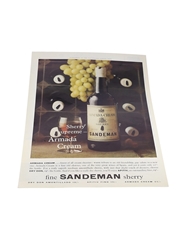 Sandeman Sherry Advertisement Print 1960s - Sherry Supreme - Armada Cream 36.5cm x 25.5cm