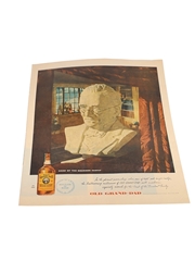 Old Grand-Dad Bourbon Advertisement Print 1940s - Head Of The Bourbon Family 35.5cm x 26.5cm
