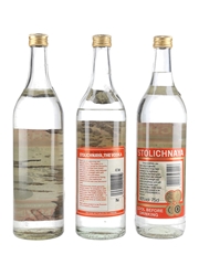 Stolichnaya Russian Vodka Bottled 1980s 3 x 75cl / 40%