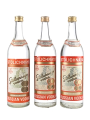 Stolichnaya Russian Vodka Bottled 1980s 3 x 75cl / 40%