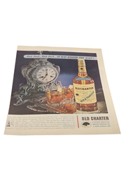 Old Charter American Whiskey Advertising Print 1943 - Tick-Tock...Tick-Tock...It Was Worth The Time! 35.5cm x 25.5cm