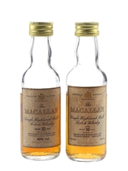 Macallan 10 & 16 Year Old Bottled 1980s 2 x 5cl