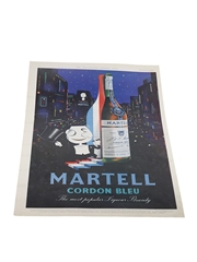 Martell Cordon Bleu Advertising Print October 1957 - The Most Popular Liqueur Brandy 36.5cm x 25.5cm