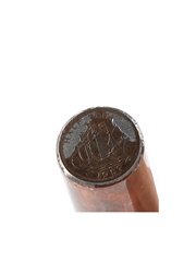 Copper Dipping Dog 1957 Half Penny Base 