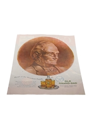 Old Grand-Dad Bourbon Advertising Print 1949 - Head of the Bourbon Family 34cm x 27cm