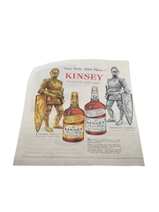 Kinsey Blended Whisky Advertising Print