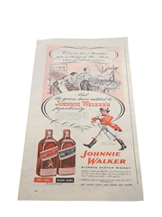 Johnnie Walker Advertisement Print 1940s - The Years Have Added To Johnnie Walker's Popularity 35cm x 15cm