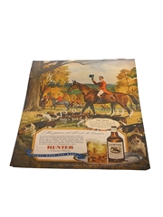 Hunter Fine Blended Whiskey Advertising Print 1946 - Time, Patience And Skill Make The Champion 26cm x 36cm