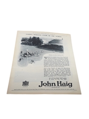 John Haig Whisky Advertising Print 17 April 1926 -  Famous Sporting Clubs of the World 26cm x 37cm