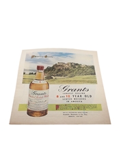 Grant's Blended Scotch Whisky Advertising Print 1950s - Largest Selling 8 and 12 Year Old Scotch Whiskies in America 26cm x 33cm