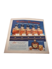 Schenley Golden Wedding Blended Whiskey Advertising Print 1941 - Five Great Whiskies Wedded Into One 35cm x 27cm