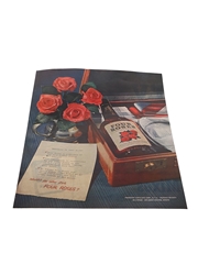 Four Roses Blended Whiskey Advertising Print 1940s - Wouldn't You Rather Drink Four Roses? 26cm x 35cm