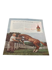 Four Roses 'Blend of Straight Whiskies' Advertising Print 1939 - Kentucky Derby 26cm x 35cm