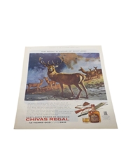 Chivas Regal Whisky Advertising Print 1963 - The Regal Flavour Of Scotland 26cm x 35cm