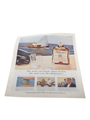 Ballantine's Whisky Advertising Print 1950s - The More You Know About Scotch 26cm x 37cm