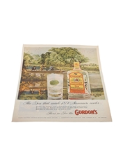 Gordon's Gin Advertising Print 1950s - The Gin That Made 189 Summers Cooler 25cm x 34cm
