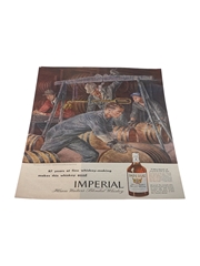 Hiram Walker Imperial Whisky Advertising Print 1945 36cm x 26cm