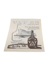 VAT 69 Whisky Advertisement Print 20 October 1934 - Shapes that Recall Quality 26cm x 37cm