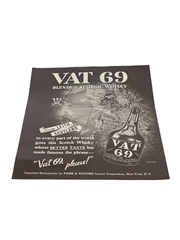 VAT 69 Whisky Advertisement Print 1937 28cm x 35cm