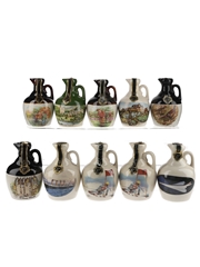 Rutherford's Ceramic Decanter Montrose Potteries 10 x 5cl