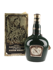 Royal Salute 21 Year Old Bottled 1990s - 2000s - Green Wade Ceramic Decanter 100cl / 40%