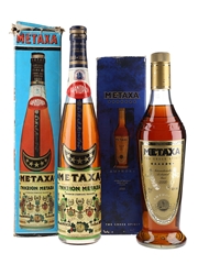 Metaxa 5 & 7 Star Bottled 1980s-1990s 2 x 70-75cl / 40%