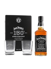 Jack Daniels 150th Anniversary Edition With Two Glasses