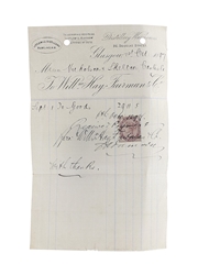 Littlemill Distillery Purchase Receipt Dated 1897