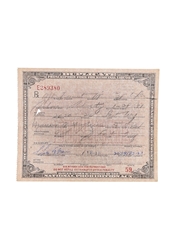 Prohibition Medicinal Liquor Prescription, Dated 1931