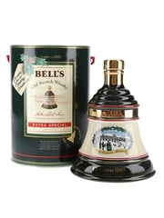 Bell's Christmas 1989 Ceramic Decanter